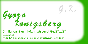 gyozo konigsberg business card